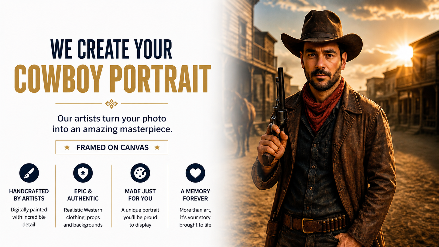 personalised-cowboy-portrait-framed-canvas-shopify-hero-banner.webp